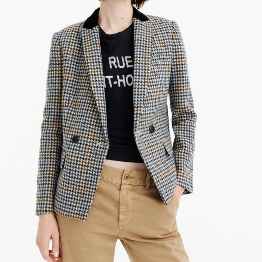 J. Crew Dover Blazer in Houndstooth Size 8
